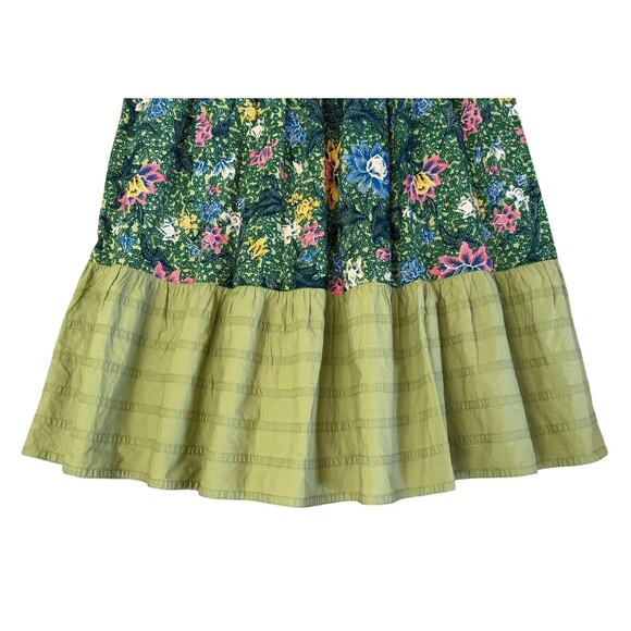 ANTHROPOLOGIE Zosime Halter Green Floral Maxi Dress Boho Size 8 MINT CONDITION - Picture 8 of 10